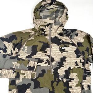 KUIU Peloton 97 Karuishi Fleece Hoodie Mens Medium Camo 1/4 Zip